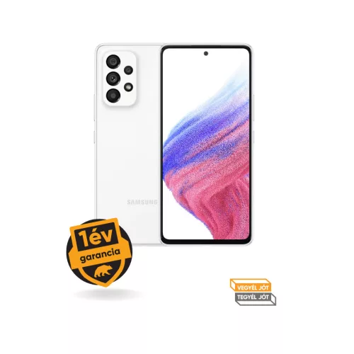 Samsung Galaxy A53 5G 128 GB tárhellyel kiváló állapotban, 1 év garanciával!