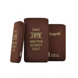   BUGATTI SLIMCASE tok álló (univerzális, POUCH SL méret) WOOD