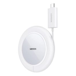   UGREEN asztali töltő (15W, gyorstöltő, 100cm, csévélhető kábel, wireless, mágneses) FEHÉR
