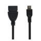 Adapter kábel (USB aljzat - microUSB, OTG, CA-157/ET-R205UBE kompatibilis) FEKETE