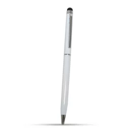   Érintő ceruza 2in1 (univerzális, kapacitív, toll érintőceruza, 13cm) FEHÉR