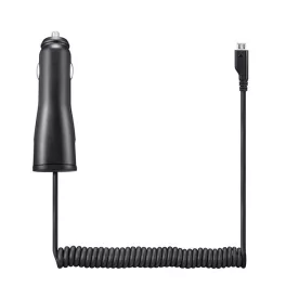 SAMSUNG autós töltő (5W + fix microUSB kábel) FEKETE