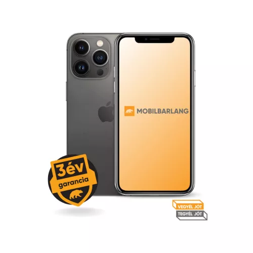 Apple iPhone 13 Pro 128GB tárhellyel jó állapotban, egyedülállóan hosszú 3 év garanciával!