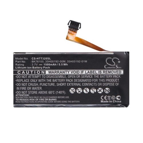 CAMERON SINO Li-Polymer akku (3.7V/1500mAh, HTC 35H00192-00M kompatibilis) FEKETE