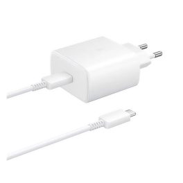 SAMSUNG hálózati töltő Type-C aljzat (45W, PD gyorstöltő + 100cm Type-C kábel) FEHÉR   SAMSUNG hálózati töltő Type-C aljzat (45W, PD gyorstöltő + 100cm Type-C kábel) FEHÉR