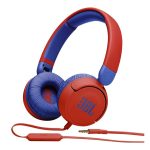 JBL JR310 vezetékes fejhallgató SZTEREO (3.5mm jack, mikrofon, felvevő gomb, GYEREK méret) PIROS