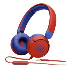   JBL JR310 vezetékes fejhallgató SZTEREO (3.5mm jack, mikrofon, felvevő gomb, GYEREK méret) PIROS