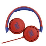 JBL JR310 vezetékes fejhallgató SZTEREO (3.5mm jack, mikrofon, felvevő gomb, GYEREK méret) PIROS