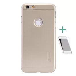   NILLKIN SUPER FROSTED műanyag telefonvédő (gumírozott, érdes felület, logó kivágás + képernyővédő fólia) ARANY