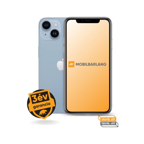 Apple iPhone 14 128GB tárhellyel újszerű állapotban, egyedülállóan hosszú 3 év garanciával!