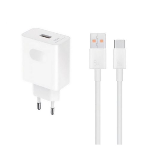 HONOR SuperCharger hálózati töltő USB aljzat (66W, PD gyorstöltő + Type-C kábel) FEHÉR