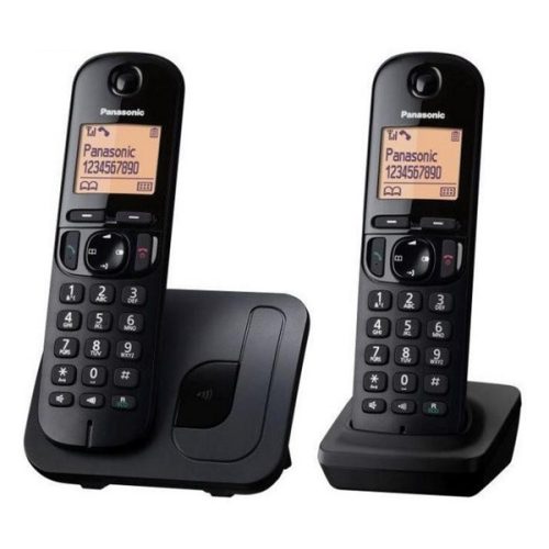 PANASONIC KX-TGC212PDB telefon készülék (vezeték nélküli, 1 bázis, 2 kézibeszélő, DECT) FEKETE