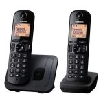 PANASONIC KX-TGC212PDB telefon készülék (vezeték nélküli, 1 bázis, 2 kézibeszélő, DECT) FEKETE