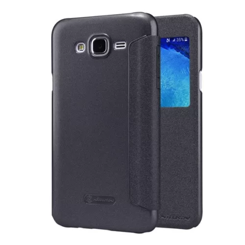 NILLKIN SPARKLE műanyag telefonvédő (FLIP, oldalra nyíló, ablakos) FEKETE