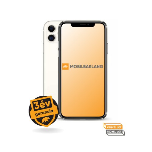 Apple iPhone 11 128GB tárhellyel kiváló állapotban, egyedülállóan hosszú 3 év garanciával!