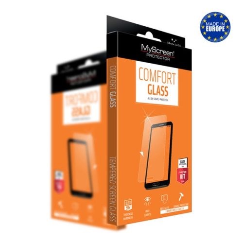 MYSCREEN COMFORT GLASS képernyővédő üveg (ütésállóság, 0.33mm, 9H) ÁTLÁTSZÓ