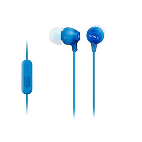 SONY fülhallgató SZTEREO (3.5mm jack, mikrofon, felvevő gomb) KÉK