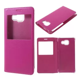   Tok álló, bőr hatású (FLIP, oldalra nyíló, ablakos) MAGENTA