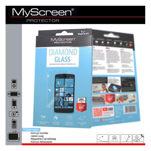 MYSCREEN DIAMOND GLASS képernyővédő üveg (extra karcálló, 0.33mm, 9H) ÁTLÁTSZÓ