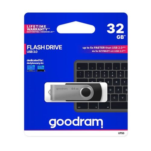 GOODRAM pendrive/USB Stick TWISTER (3.0) 32GB FEKETE
