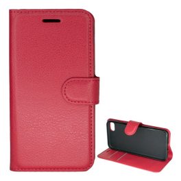 Tok álló, bőr hatású (FLIP, oldalra nyíló, asztali tartó, prémium) PIROS   Tok álló, bőr hatású (FLIP, oldalra nyíló, asztali tartó, prémium) PIROS