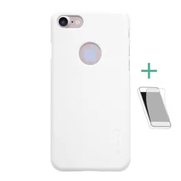   NILLKIN SUPER FROSTED műanyag telefonvédő (gumírozott, érdes felület, logó kivágás + képernyővédő fólia) FEHÉR
