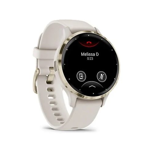 GARMIN Venu 3S elefántcsont krémarany, szilikon szíjjal