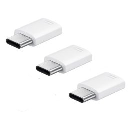 SAMSUNG adapter (microUSB aljzat - Type-C, adatátvitel és töltés, 3db) FEHÉR   SAMSUNG adapter (microUSB aljzat - Type-C, adatátvitel és töltés, 3db) FEHÉR