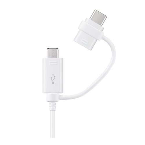 SAMSUNG adatkábel 2in1 (USB - microUSB/Type-C, 150cm) FEHÉR