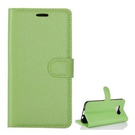   Tok álló, bőr hatású (FLIP, oldalra nyíló, asztali tartó, prémium) VILÁGOSZÖLD