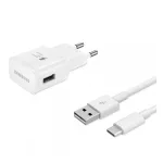 SAMSUNG hálózati töltő USB aljzat (15W, gyorstöltő + EP-DR140AWE Type-C kábel 80cm) FEHÉR