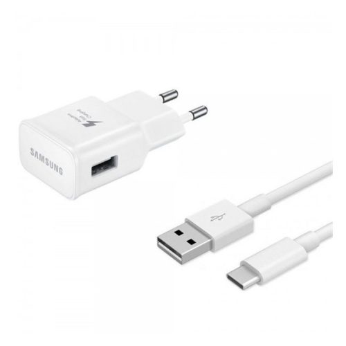 SAMSUNG hálózati töltő USB aljzat (15W, gyorstöltő + EP-DR140AWE Type-C kábel 80cm) FEHÉR