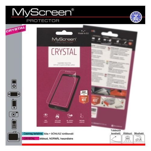 MYSCREEN CRYSTAL képernyővédő fólia (3H) ÁTLÁTSZÓ