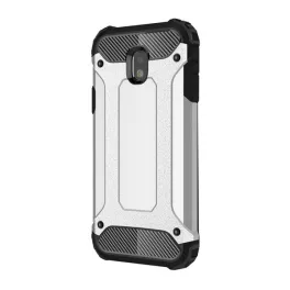  Defender szilikon telefonvédő (ütésállóság, légpárnás sarok, fémhatás) EZÜST