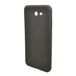   IPAKY szilikon telefonvédő (ütésállóság, szálcsiszolt, karbon minta) SZÜRKE