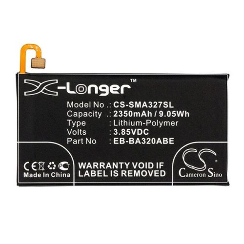 CAMERON SINO Li-Polymer akku (3.85V/2350mAh, Samsung EB-BA320ABE kompatibilis) FEKETE