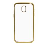 Szilikon telefonvédő (fémhatású keret) ARANY