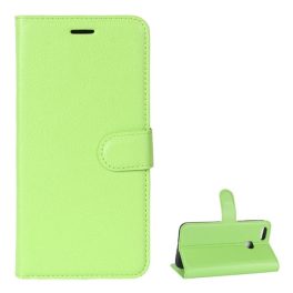   Tok álló, bőr hatású (FLIP, oldalra nyíló, asztali tartó, prémium) VILÁGOSZÖLD