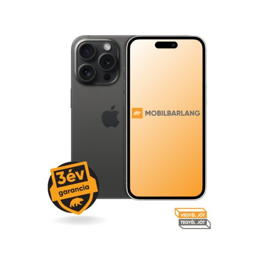 Apple iPhone 15 Pro Max 256GB tárhellyel kiváló állapotban, egyedülállóan hosszú 3 év garanciával!