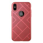 NILLKIN AIR műanyag telefonvédő (gumírozott, lyukacsos, logó kivágás) PIROS