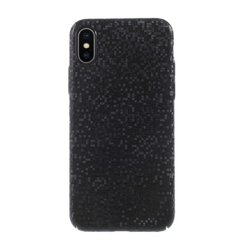 Műanyag telefonvédő (csillogó, mozaik) FEKETE