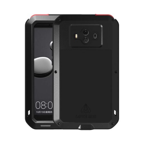 LOVE MEI Powerful defender telefonvédő (fém keret, erős ütésállóság, porálló) FEKETE