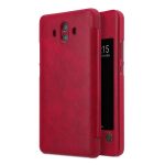 NILLKIN QIN tok álló, bőr hatású (aktív FLIP, oldalra nyíló, ablakos) PIROS