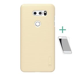 NILLKIN SUPER FROSTED műanyag telefonvédő (gumírozott, érdes felület + képernyővédő fólia) ARANY   NILLKIN SUPER FROSTED műanyag telefonvédő (gumírozott, érdes felület + képernyővédő fólia) ARANY