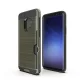 Szilikon telefonvédő (ütésállóság, kártyazseb, szálcsiszolt minta) SÖTÉTZÖLD