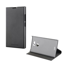   Made for XPERIA tok álló, bőr hatású (FLIP, oldalra nyíló, asztali tartó) FEKETE