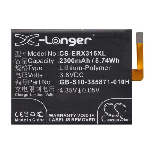 CAMERON SINO Li-Polymer akku (3.8V/2300mAh, SonyGB-S10-385871-010H kompatibilis) FEKETE