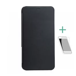   DOOGEE tok álló, bőr hatású (FLIP, oldalra nyíló, üveg fólia) FEKETE