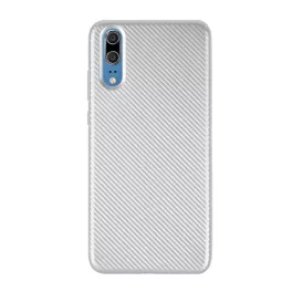 Szilikon telefonvédő (karbon minta) EZÜST