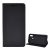 Tok álló, bőr hatású (FLIP, oldalra nyíló, asztali tartó) FEKETE